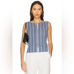 Free People Tilly Vest In Navy Combo